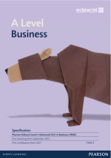 Pearson Edexcel A Level Business: Specification